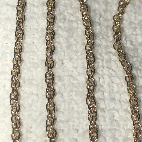 Faux Gold Diamond & Garnet Necklace - Picture 6 of 7